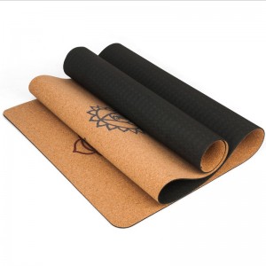 Manufacturer Price Durable Outdoor Natural Cork+Rubber Yoga Mat
