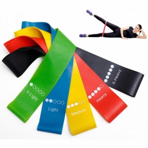 Wholesale High Quality 5 levels Personalized Logo Latex 5pcs Resistance Bands
