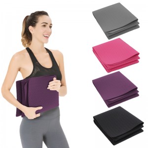 Wholesale Custom Logo Eco Friendly Fitness Exercise Foldable TPE Yoga Mat