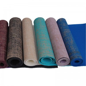 Wholesale Natural Jute+PVC Yoga Mat for Yogi