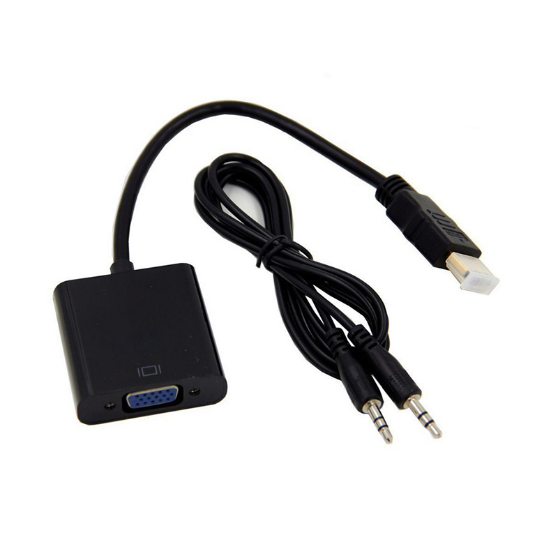 HDMI male to VGA female & 3.5mm Audio adaptor cable