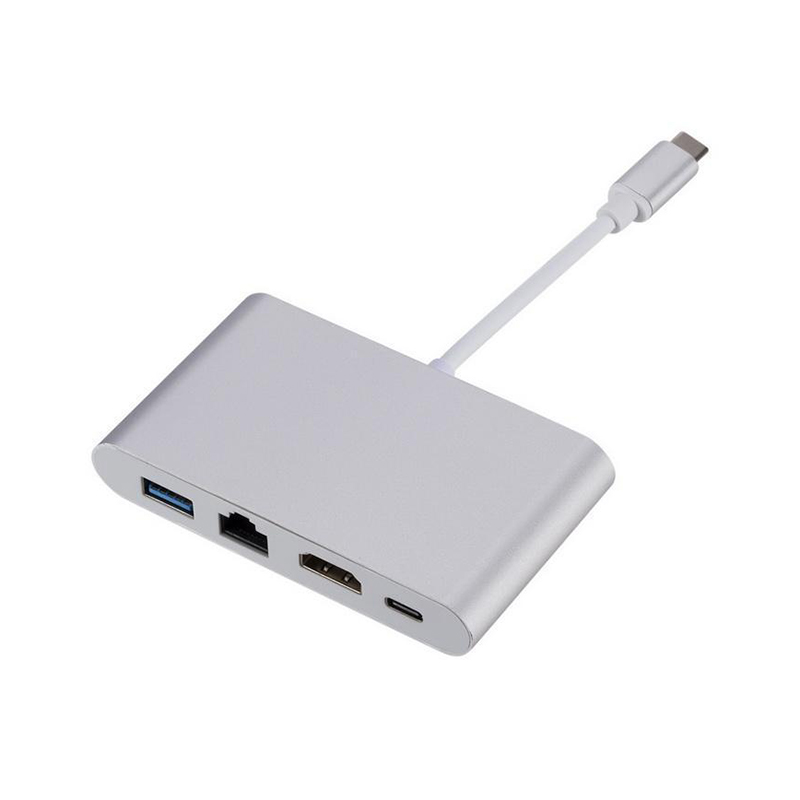 4 in 1 USB Type C to HDMI, Type C, RJ45 and USB A 3.0 HUB