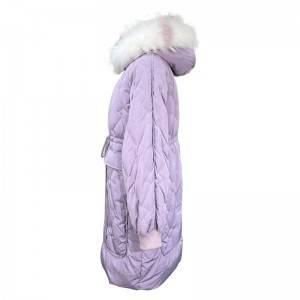 Abrigo parka de plumón con capucha para muller