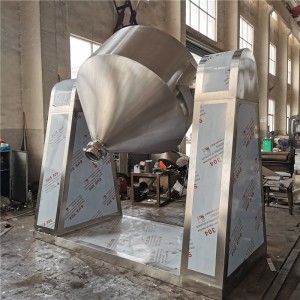 Rotary double cone mixer for mixing powder