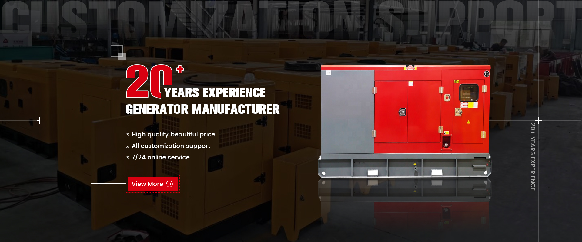 20+ years experience generator manufacturer