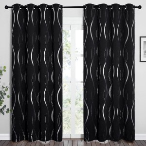 Free Sample Room Darkening Black Out Window Curtain Decor Children Bedroom Triple Wave Arabic Curtains