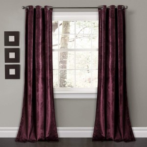 Luxury Super Soft Window Curtain Set Noise Reduce Home Bedroom Navy Curtain Panel Drapes