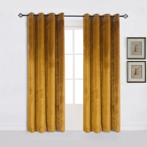 Dairui Tex Luxury Decorative Window Treatment Set of 2 Drape Panels Hotel Bedroom Velvet Curtain