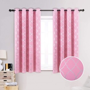 Blackout Curtains for Girls Room with Moroccan Pattern Blackout Window Drapes with Grommet Top for Window Decor