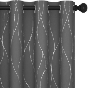 Dairui Textile Blackout Curtains for Bedroom Thermal Insulated Grey Curtain