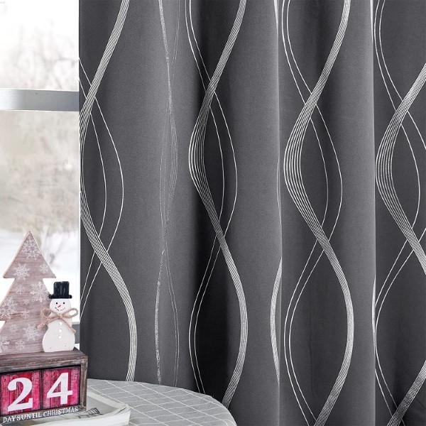 Custom Made Home Decoration European Christmas Hotel Bedroom Foil Print Blackout Curtain Panel