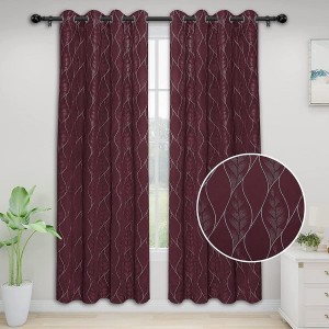 Luxury Jacquard Curtain Pattern Style 100% Polyester Decorative Custom Hotel Blackout Curtain
