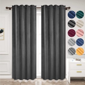 Wholesale Dairui Curtain Set Ruffle Tape Thermal Curtain Heavy Velvet Blackout Curtains for Bedroom Living Room