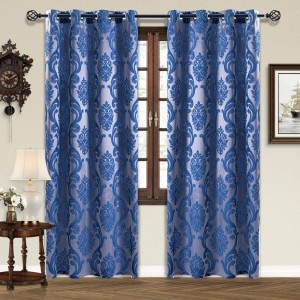 Dairui Textile Latest Curtain Design Black Out Curtain European Style Patterned Curtain Drape Polyester Yarn Dyed Jacquard Curtains