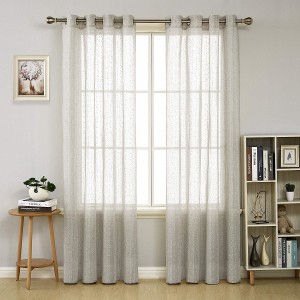 Luxurious Window Treatment Dairui Textile Living Room 84inch Length Polyester Stripe Sheer Curtain
