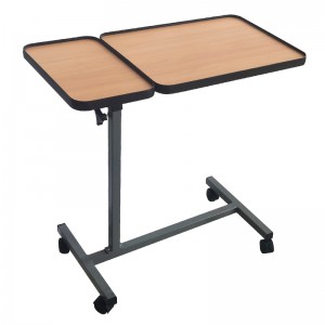 Double Pulọọgi tolesese Top Overbed Table DJ-PZ-F-00