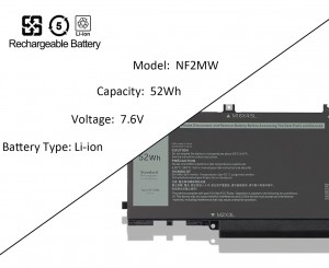 Bateria d'ordinador portàtil NF2MW per a Dell Latitude 7400 2-en-1 7146W 0C76H7 C76H7