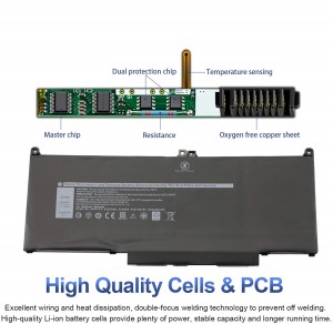 Batterie d'ordinateur portable MXV9V pour Dell Latitude 5300 5310 2-en-1 7300 451-BCJG