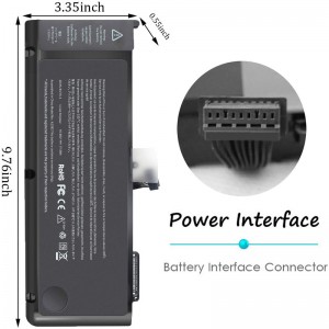 Apple 15 इंच A1286 नोटबुक बॅटरीसाठी 10.95V 77.5Wh A1382 लॅपटॉप बॅटरी