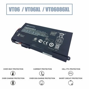 HP Envy 17 3277NR 3070NR 17-3001ED 17T-3000 માટે VT06XL લેપટોપ બેટરી