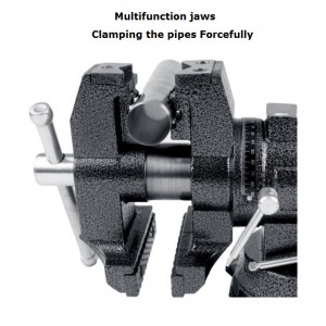 Multifunctional Bench Vise 360-Degree Swivel Base እና Head with Anvil