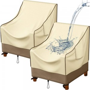 Pokrowce na krzesła ogrodowe Patio Wodoodporna beżowa czarna tkanina zewnętrzna do mebli ogrodowych odporna na kurz