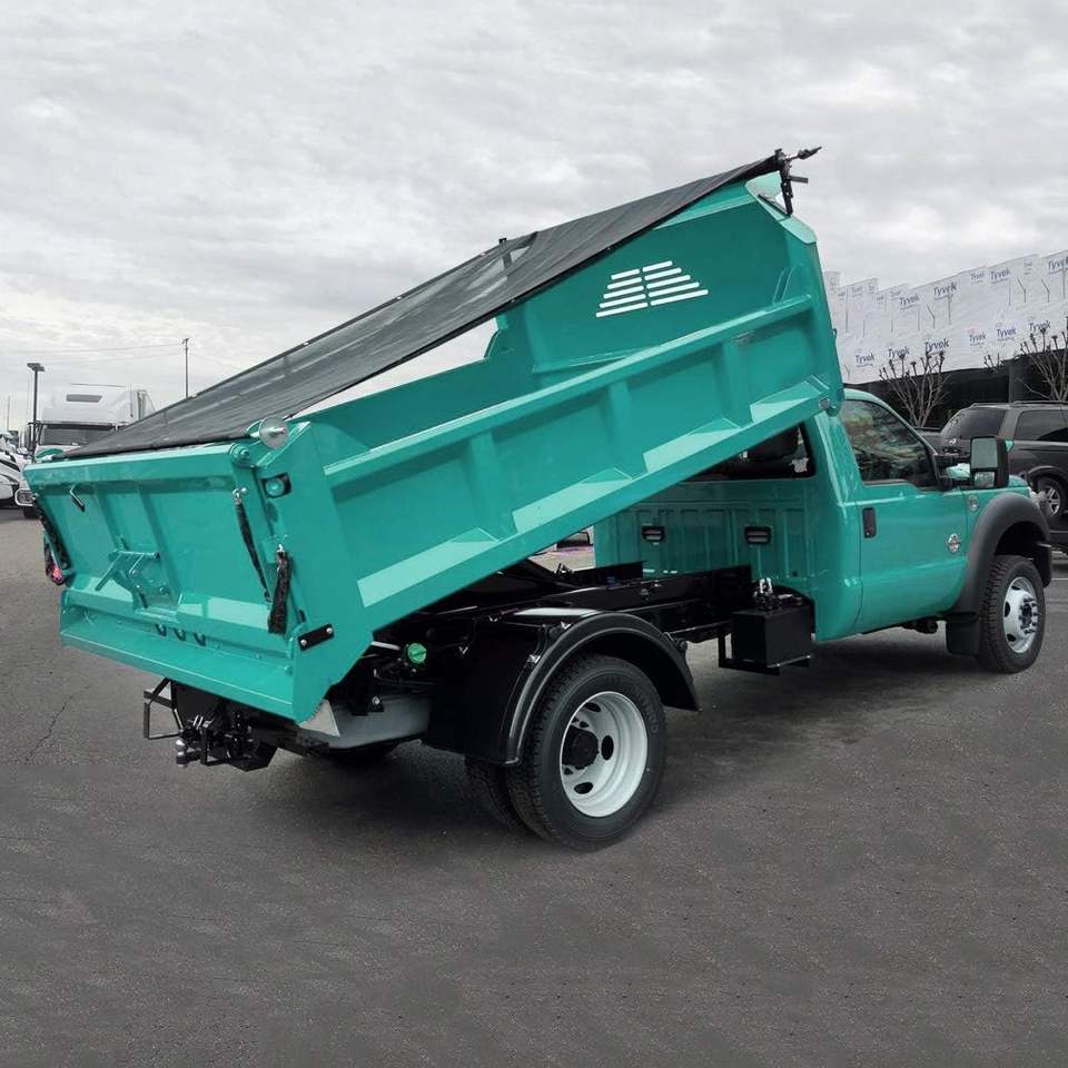Dump Truck Mesh Tarp 8′X20′, Gipalig-on nga Dobleng Stitch Webbing Ripping Tearing Stop, Zip Bag Packed
