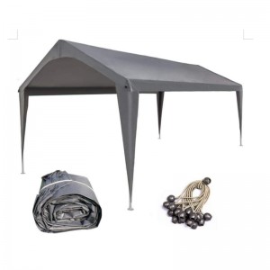 Dente di leone, copertura superiore sostitutiva per tettoia per posto auto coperto, 10×20 piedi, per tenda da garage per auto, grigio scuro (solo copertura superiore)