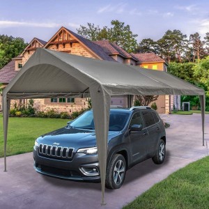 Dandelion 10×20 Feet Carport Replacement Top Canopy Cover for Car Garage Shelter Tent, Dark Grey (សម្រាប់តែគម្របខាងលើប៉ុណ្ណោះ)