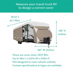 Κάλυμμα RV Trailer Travel Αντιανεμικό & Anti-UV Camper Cover για χειμερινό χιόνι