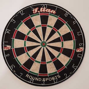 Højkvalitets Round-1 dartskive med rund tråd