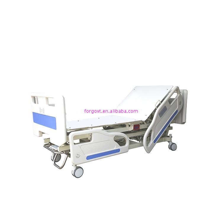Cama de hospital manual com 3 manivelas, folhas descartáveis ​​para cama de hospital, cama de hospital queen comercial