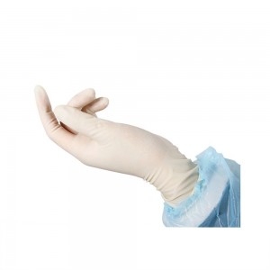 Sterile medical surgical disposable gloves latex powdered gloves