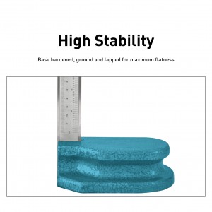 DASQUA Professional 300 mm / 12 colių aukščio matuoklis 0,02 mm / 0,001 colio skiriamoji geba su didintuvu ir reguliuojamu pagrindiniu spinduliu