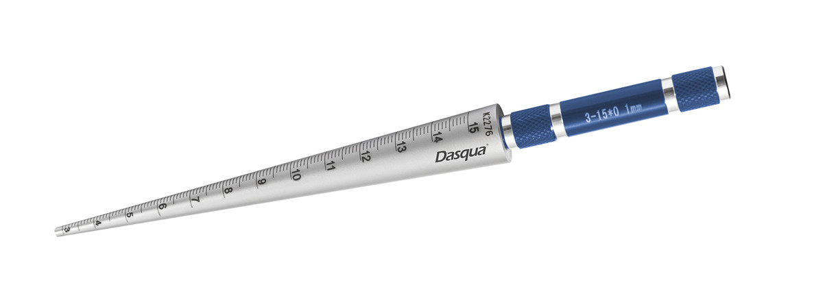 DASQUA Professional 3-15 mm Calibro conico Set di misuratori di profondità Righello per ispezione fori in acciaio inossidabile per righello di misurazione del diametro interno Strumenti per la lavorazione del legno