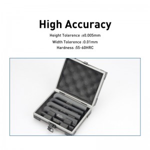 DASQUA Akurasi Dhuwur 100mm Panjang x 2.5mm Jembar 5 Piece Set Paralel Magnetik Premium