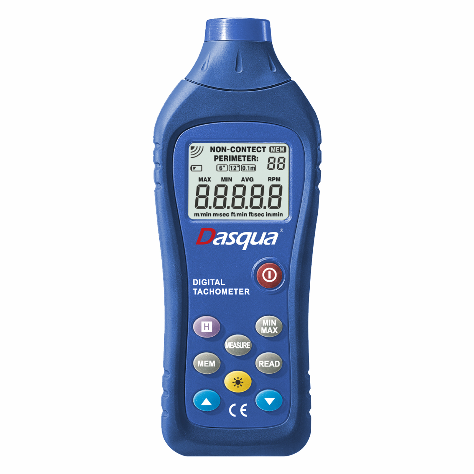 DASQUA Ampli rang de mesurament d'alta precisió Tacòmetre de velocitat Tacòmetre digital sense contacte de 2,5 ~ 99999 RPM