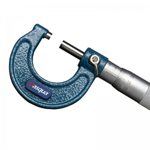 DASQUA Industrial Tools 0-1-palčni izjemno natančen zunanji mikrometer z vretenom iz nerjavečega jekla in karbidnimi konicami