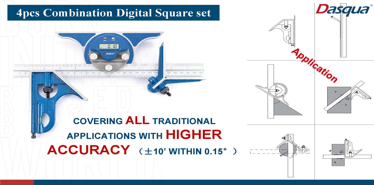 4pcs combination digital square set_