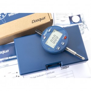 Dasqua multi-funcional eletrônico digital dial indicador calibre Polegada/conversão métrica 0-1 Polegada/25.4mm ferramenta de medição 5260-3705