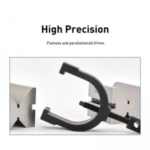 DASQUA 90 Degree Angle Precision V-Block & Clamp Teem Multi-Siv Gauge Gage Machinist Tool nrog Ntoo Case