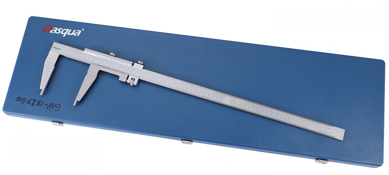 DASQUA 500мм / 20 инчи Мерен алат за мерење од зацврстен нерѓосувачки челик Моноблок Верние дебеломер со вилици во стил