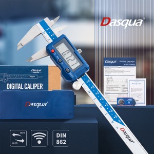 Dasqua 2000-2005 მაღალი სიზუსტის 6 დიუმიანი/150მმ ელექტრონული მიკრომეტრი დიდი LCD ეკრანით ავტომატური გამორთვა გამორჩეული საზომი ხელსაწყოთი