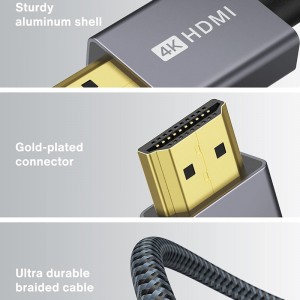 4K 60Hz HDMI ಕೇಬಲ್, HDMI 2.0 ಕೇಬಲ್, OEM ಮತ್ತು ODM ಸ್ವಾಗತಾರ್ಹ