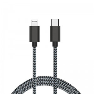 MFI USB C NAAR Lightning Nylon Gevlochten Kabel