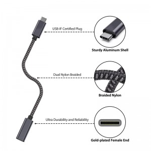 Кабель-падаўжальнік USB тыпу C, кабель-падаўжальнік USB 3.1 Gen2 тыпу C паміж мужчынамі і жанчынамі