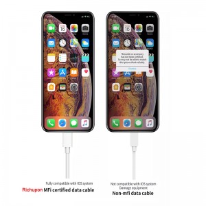 USB A - Lightning kábel, MFi-tanúsítvánnyal rendelkező töltő Apple iPhone, iPad készülékekhez