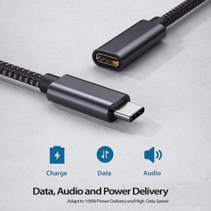 10Gbps Yüksek Hızlı USB C Erkek - USB C Dişi Uzatma Kablosu