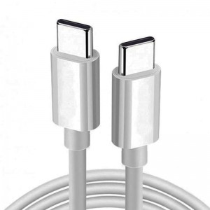 USB 2.0 480Mbps 20V 3A 60W ប្រភេទ C ទៅ Type C ខ្សែ PVC