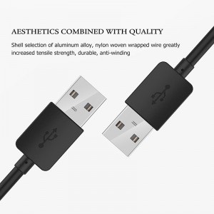 USB 2.0 A típusú dugasz és A típusú dugasz közötti kábel